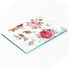 Durable and Stylish Tempered Glass Kitchen Board with Rose Pattern 80x52 Cm
