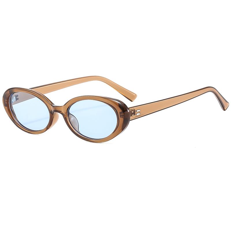 Ochranné brýle Nové Dámské Malé Oválné Sluneční brýle Barevný Rám Módní Značka Špičky Sluneční brýle Dámské Brýle UV400