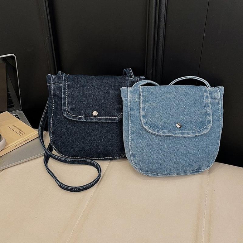Trendy Denim Shoulder Bag For Women Fashionable Crossbody Purse Casual Versatile Commute Handbag