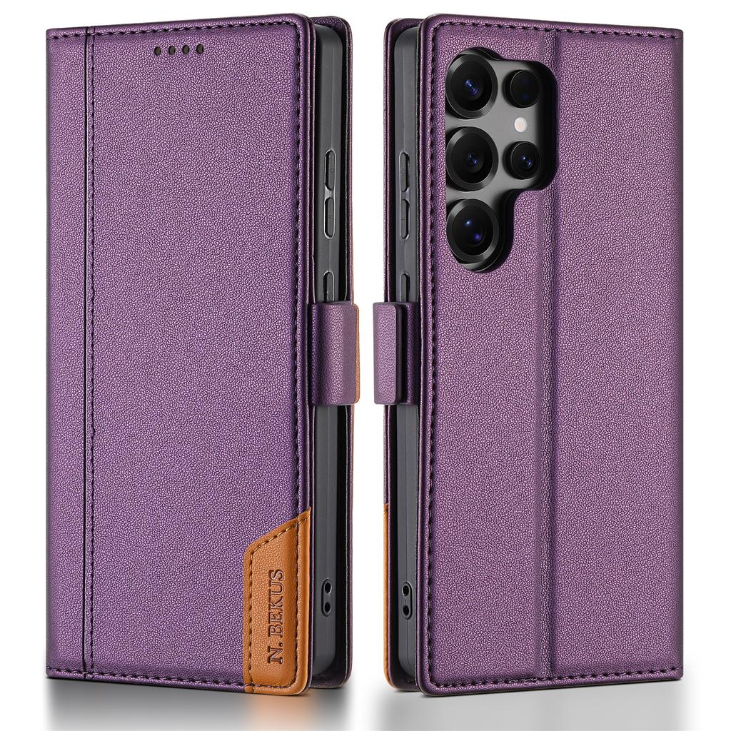 Luxury Leather Wallet Phone Case For Samsung S26 Ultra S25 Plus S24 S23 A36 A56 Flip Strong Magnetic Book Business RFID Cover