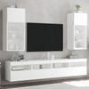 VidaXL Mobilier TV cu lumini LED 2 buc alb 40,5x30x90 cm 837044