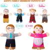 6 Pieces Hand Puppet Set 11.8 Inch Family Members Puppets Soft Plush Hand Puppets Mother, Father, Son, Daughter and Grandparents for Storytelling,
