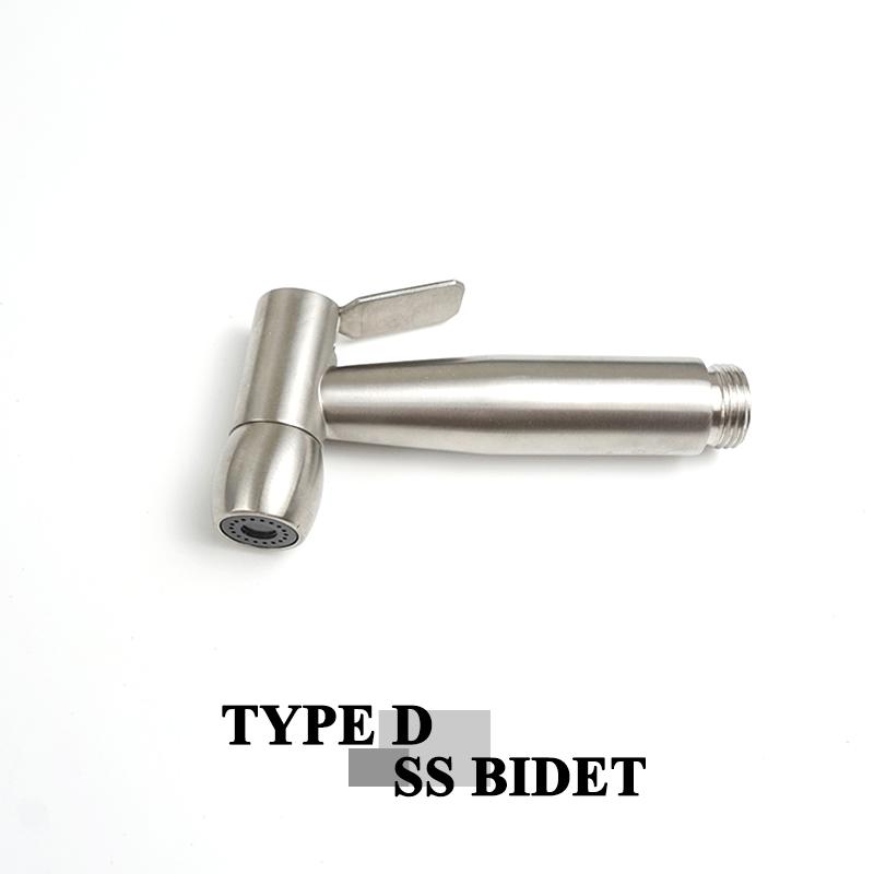 Stainless Steel Brushed Handheld Toilet Bidet Sprayer Kit Hand Bidet Shattaf for Bathroom Hand Shower Sprayer Head Self Cleaning