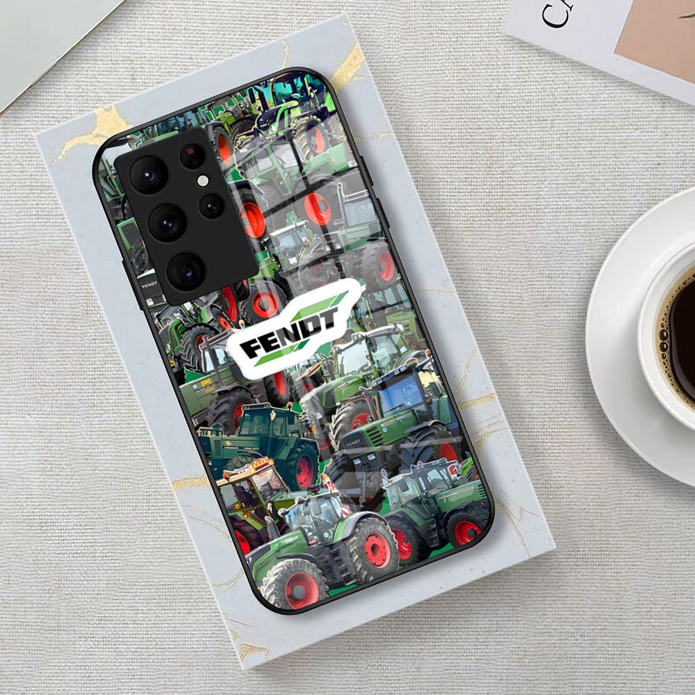 Machinery FENDT Phone Case For Samsung S26 S25 Edge Ultra 23 22 21 20 Ultra Plus S24 Fe Glass Cover