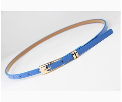 Slim Women Waist Belt Adjustable Buckle Thin Strap Faux Leather Casual Fashion Accessory for Dresses Pants Skirts