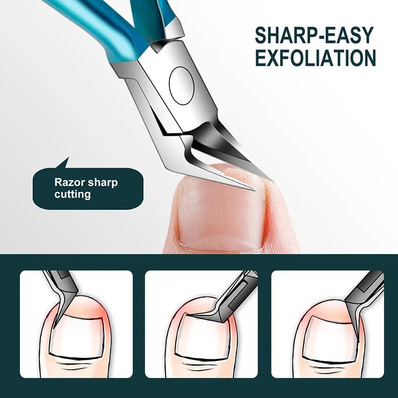 Large Nail Clippers Profesional Ingrown Toenail Scissors Dead Skin Removal Stainless Steel Nail Clipper Pedicure Tool Nail Cutter Cuticle Nipper