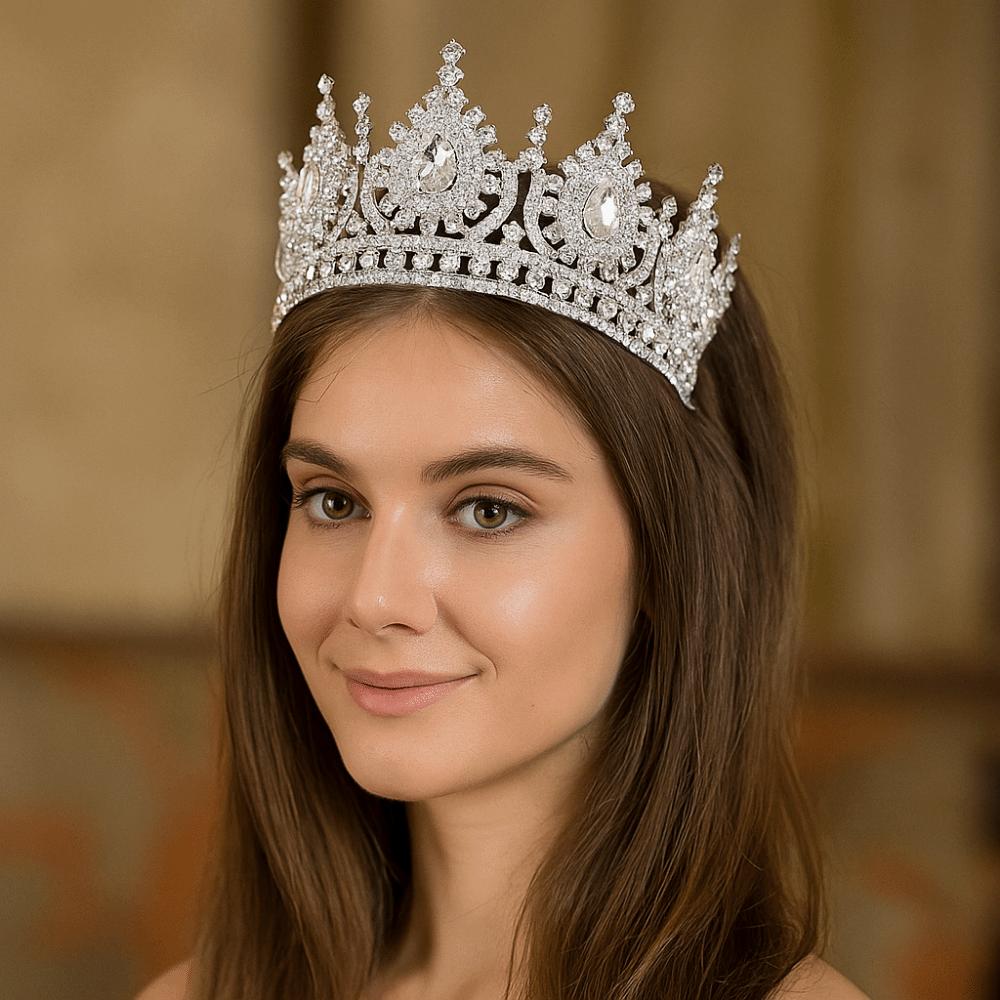 Headband Style Crystal Crowns Elegant Rhinestone Crown Trendy Princess Diadem Wedding Ceremony