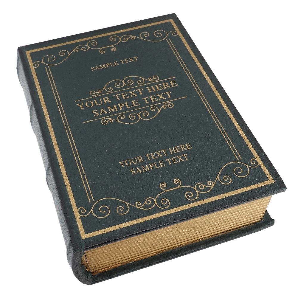 Book Shaped Decorative Book Box Leather Texture Antique Book Box Photography Prop