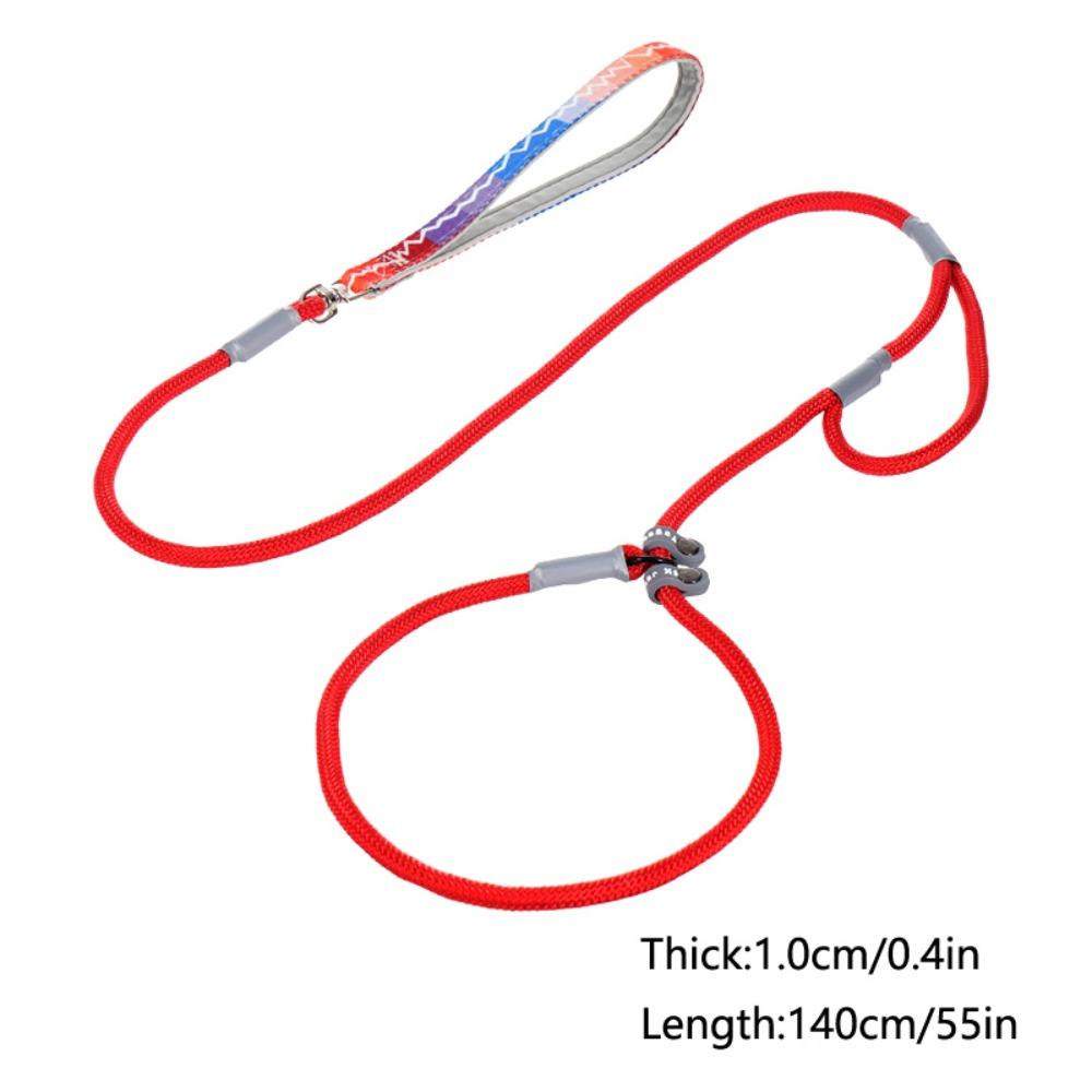Military Grade Dog Leash Slip Chain Dual Handle Nylon Rope No Pull Training Lead Heavy Duty Pet Traction Rope for M L Dogs