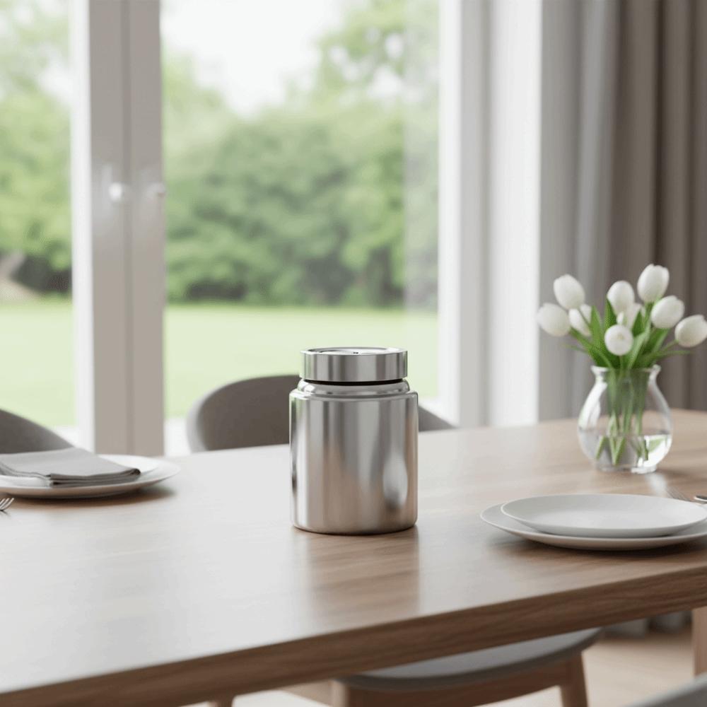 Moisture-Proof Stainless Steel Tea Jar 800/1000/1500/2000ML Jar Container Coffee Shop