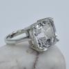 Best Ring Sz 9.5 White 35.15 Ct Square Shape 925 Sterling Silver Sapphire Ring AR-3128-Sa