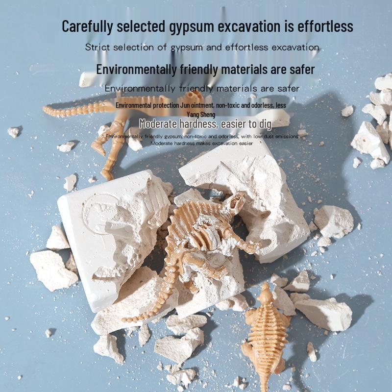 Kit de Săpături Fosile de Dinozaur: Jucărie creativă DIY de săpat arheologic pentru copii