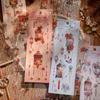 3 Sheets Garden Surprise Dream PVC Relief Bronzing Stickers for Scrapbooking DIY Decorative Material Collage Journaling