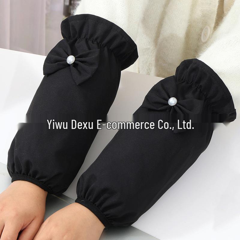 Autumn/Winter Bowknot Anti-Stain Cuffs for Women & Students