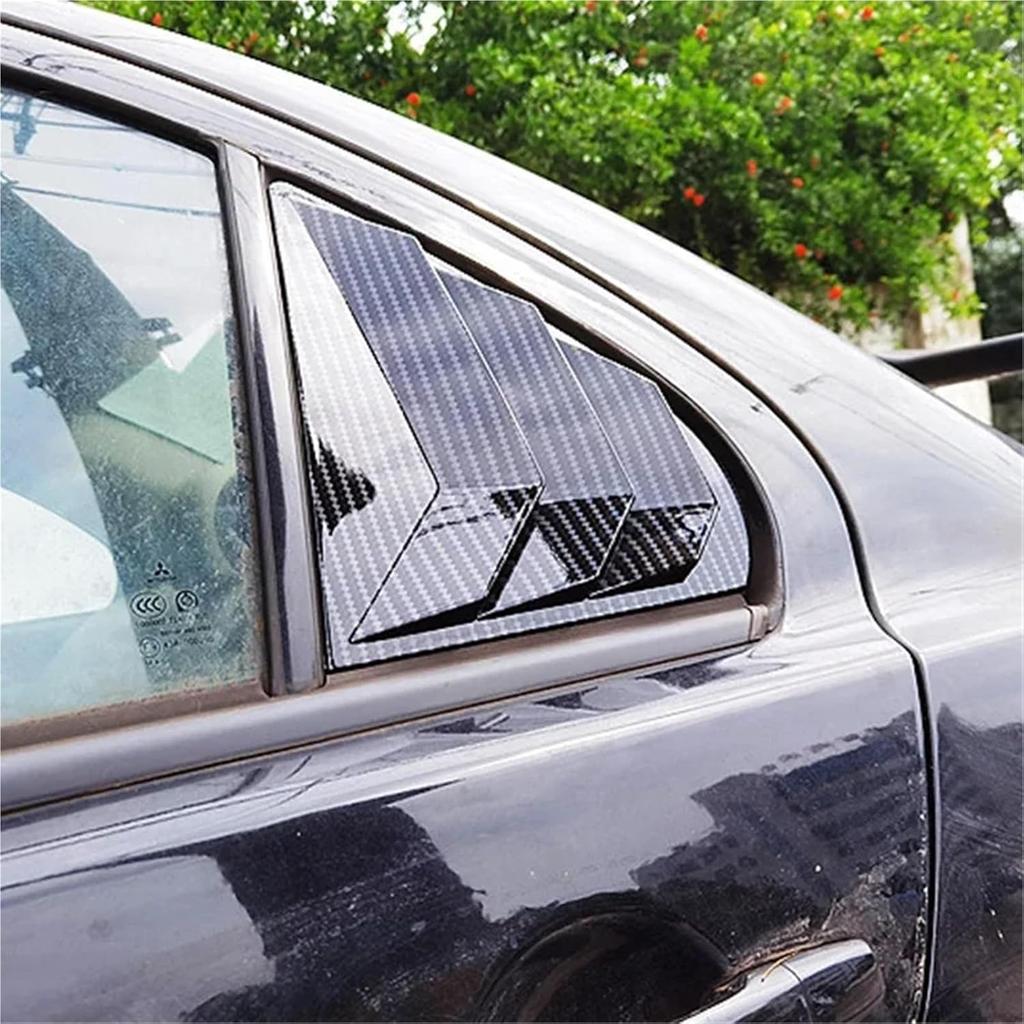 For Mitsubishi Lancer EX X EVO 2008-2018 Rear Window Louver Shutter Cover Side Vent Trim Windshield Decor Car Accessories(Gloss Black)