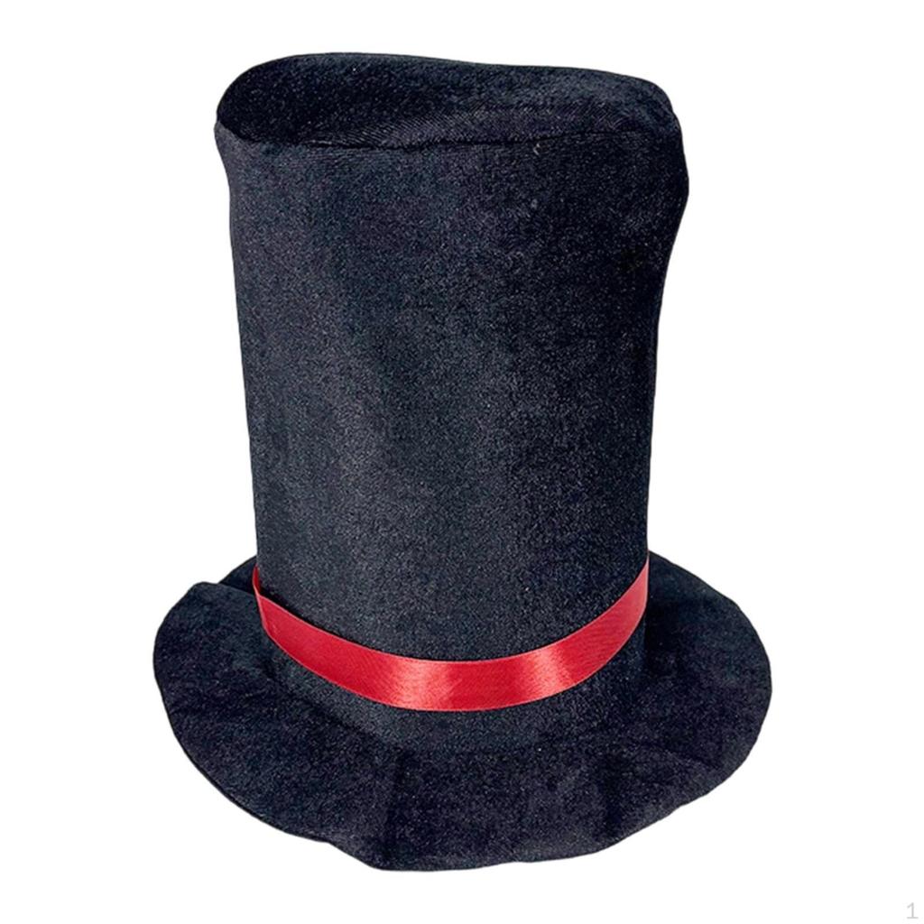 Top Hat Black Magician Butler Dress Up Costume Accessory Novelty Formal
