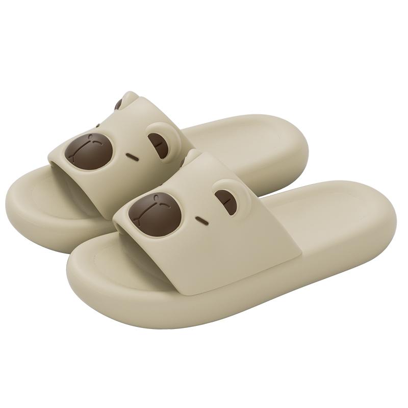 

Women Home Slippers Capybara Cute Soft Beach Slides Comfortable Lightweight Men Bathroom Slippers 40-41 бежевий