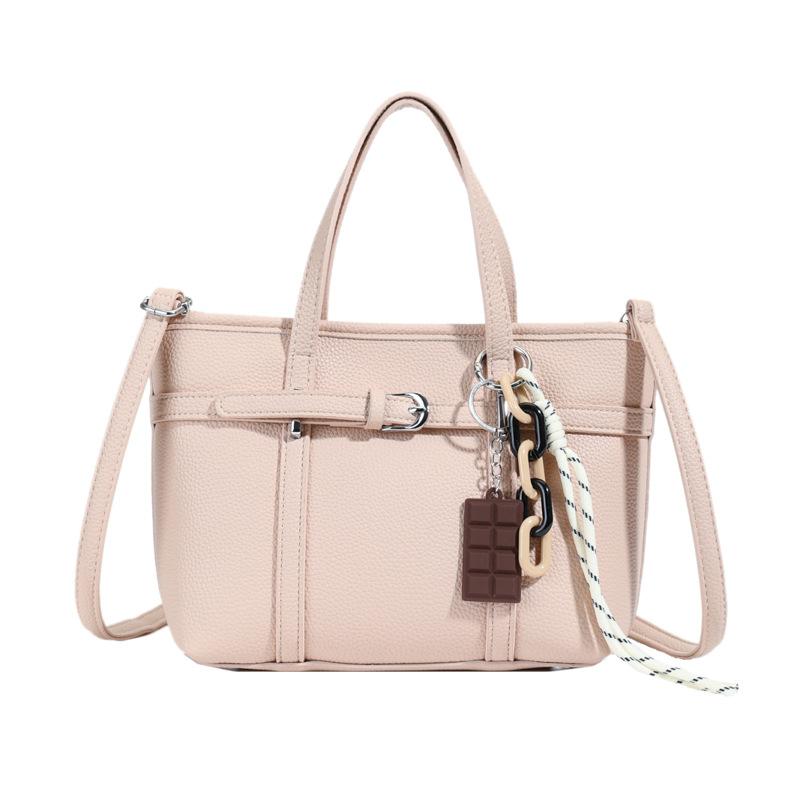

Fashion hot-selling Korean version of casual niche women s commuter style portable bucket bag, lychee pattern texture shoulder messenger bag