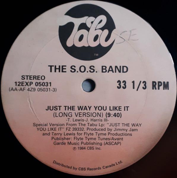 LP Record S.O.S. BAND Just The Way You Like It 12EXP05031 Tabu Records 1984 Canada SoulFunk Used