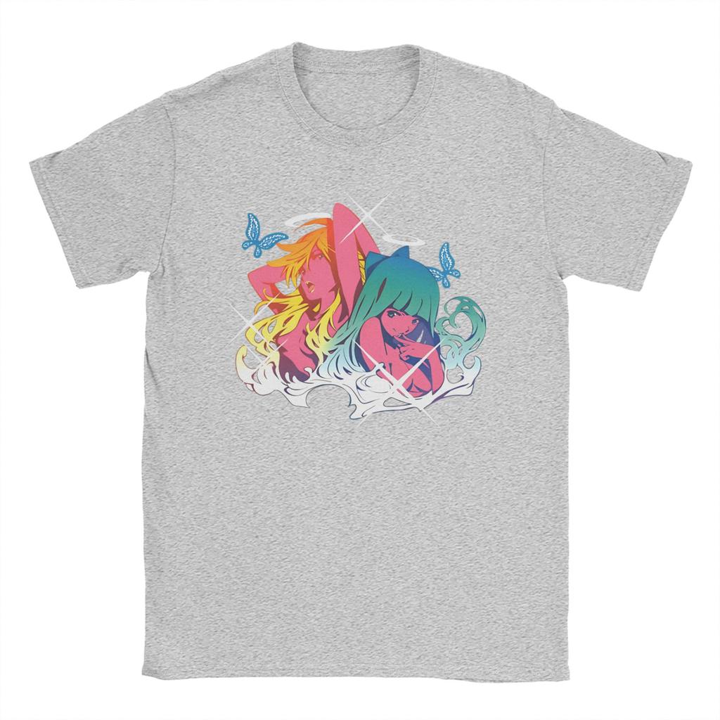 Panty Stocking with Garterbelt TShirts Men Women Anime Funny Pure Cotton Tees Round Neck Short Sleeve T Shirt Plus Size Tops