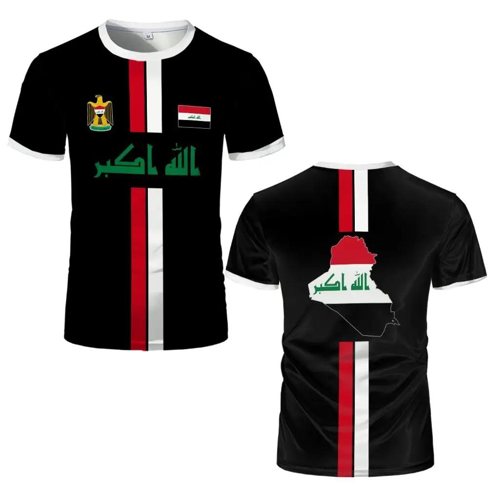 

Iraq Style Printed Jerseys Men s and Women s Summer Street Short-sleeved Tee Sports Breathable Quick-drying Football T-shirts 4XL чорний