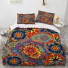 Mandala Duvet Cover Set Boho Style Horse Pattern Chic Polyester Comforter Cover King Twin Size for Teens Adults Kids Bedding Set