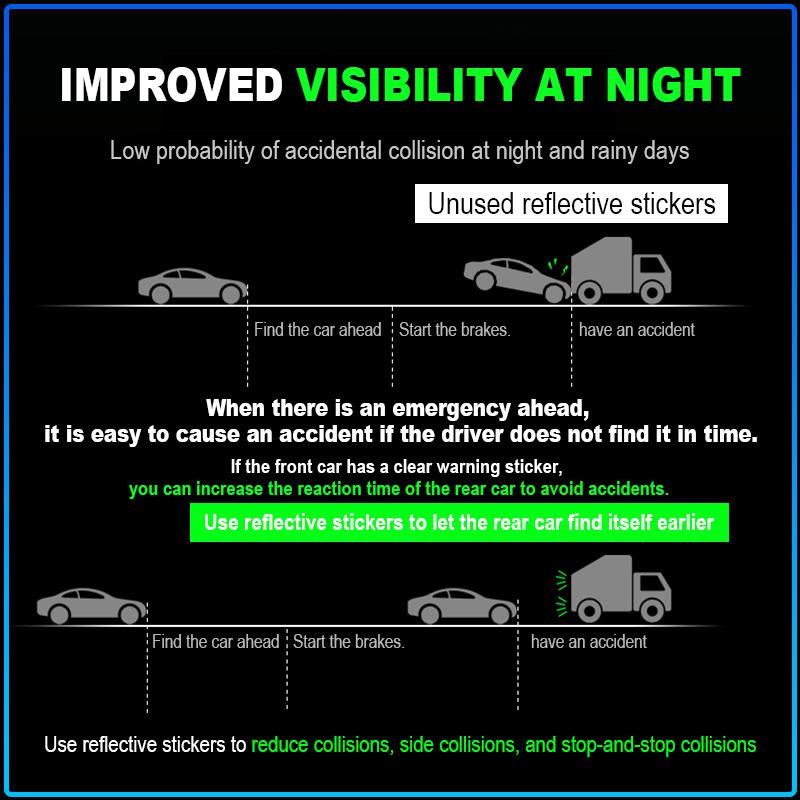 For Mitsubishi Lancer 7 8 I200 Pajero Montero Sport Outlander ASX Mirage Eclipse 4PCS/set Car Reflective Safety Strip Stickers