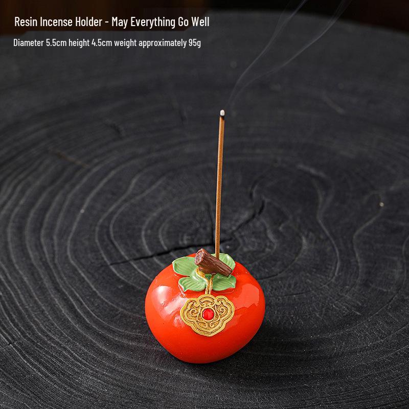 Celadon Lychee Incense Holder: Creative Small Sandalwood Burner with Kitten Ornament for Tea Table.