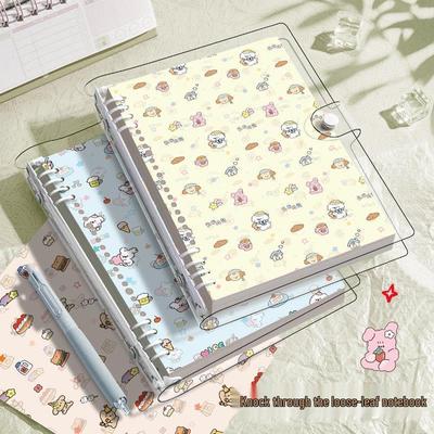 Cuaderno de Hojas Sueltas de PVC Suave, Lindo y de Alto Valor, Engrosado B5/A5 para Estudiantes