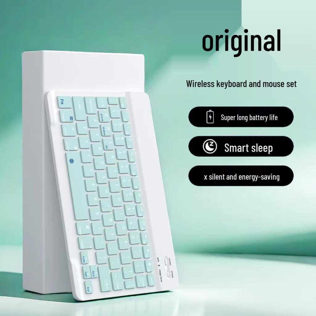 Wireless Bluetooth Keyboard & Mouse for Tablets and Phones - Silent, Rechargeable