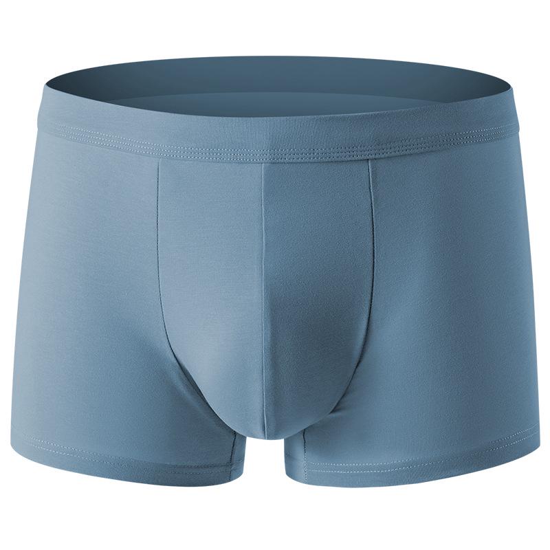 Men's Large Size Combed Cotton Mid-Waist Boxer Briefs - Comfortable, Loose, and Breathable