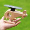 Per Modello di Aereo Elicottero Solare in Legno Creativo Educazione Precoce per Bambini