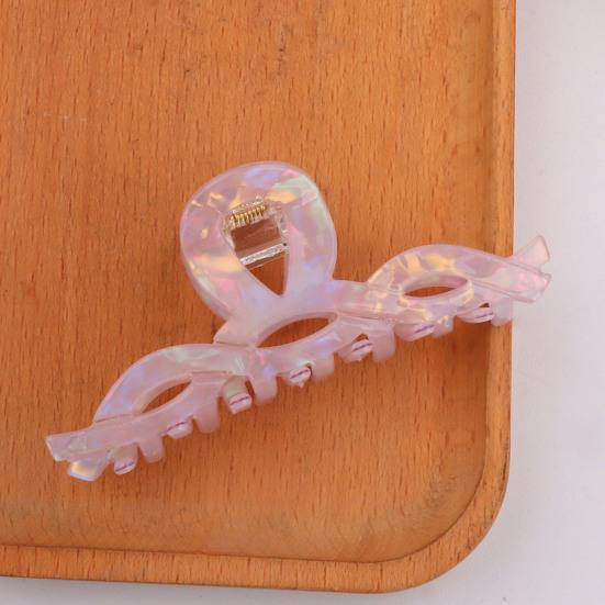 Hair Claw Large Wave Design Back Head Hair Clip Anti-slip Teeth Strong Grip Shark Hair Clip Versatile Hair Accessory