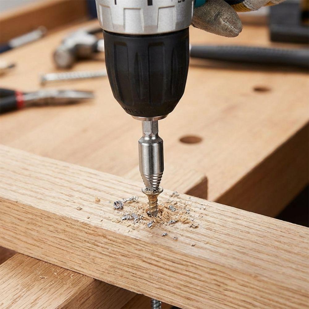 Hex Shank Screw Extractor Set Hardened Steel Easy Out Drill Tool  Rusted Screws