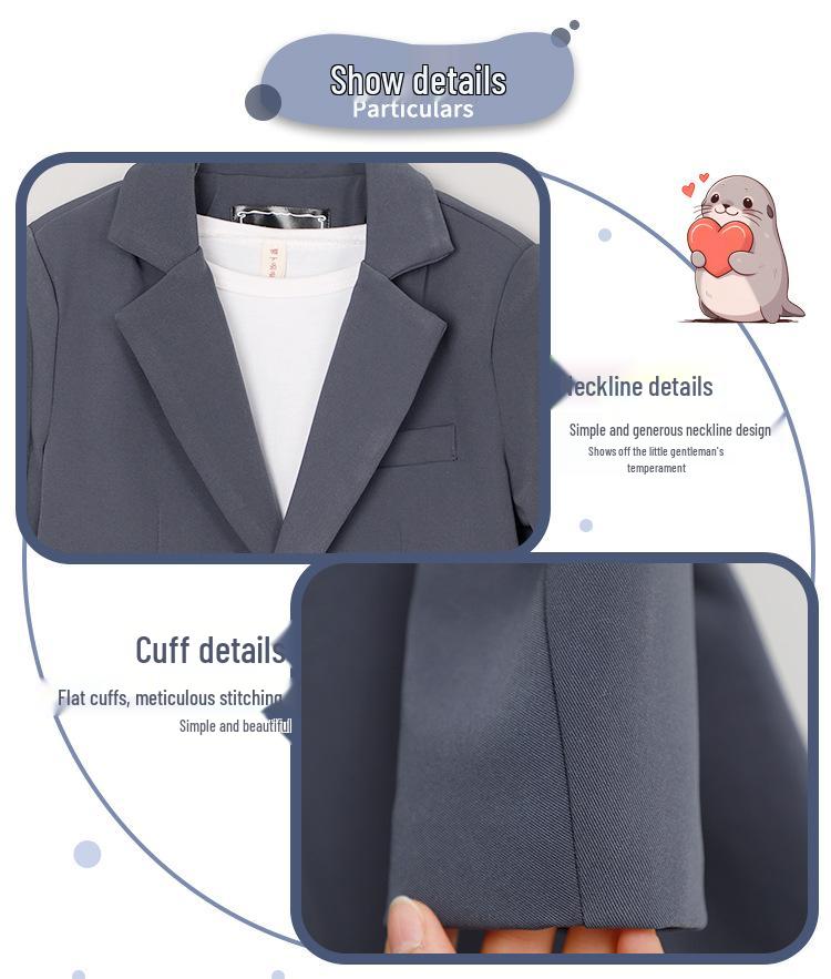 Children's Spring Suit Set: Boy's Casual Performance & Photography Outfit, Flower Boy Wedding Attire