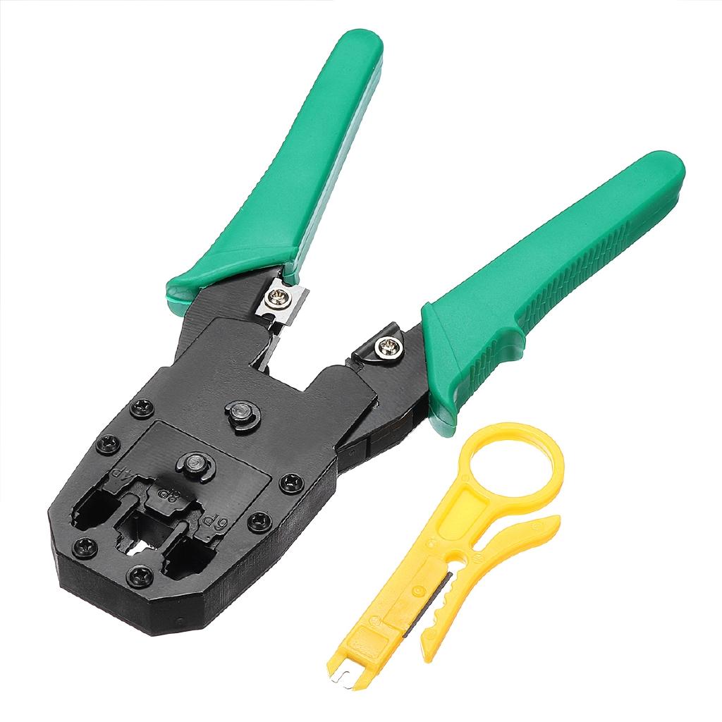 11PC LAN Network Crimper Plier Hand Tool Repair Cable Tester Cat5 Ethernet Connector Test RJ45 Stripping Cable Mak Kit