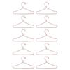 10pcs Rose Gold Doll House Clothes Hanger Stainless Steel Doll Garment Hanger  Playhouse Use