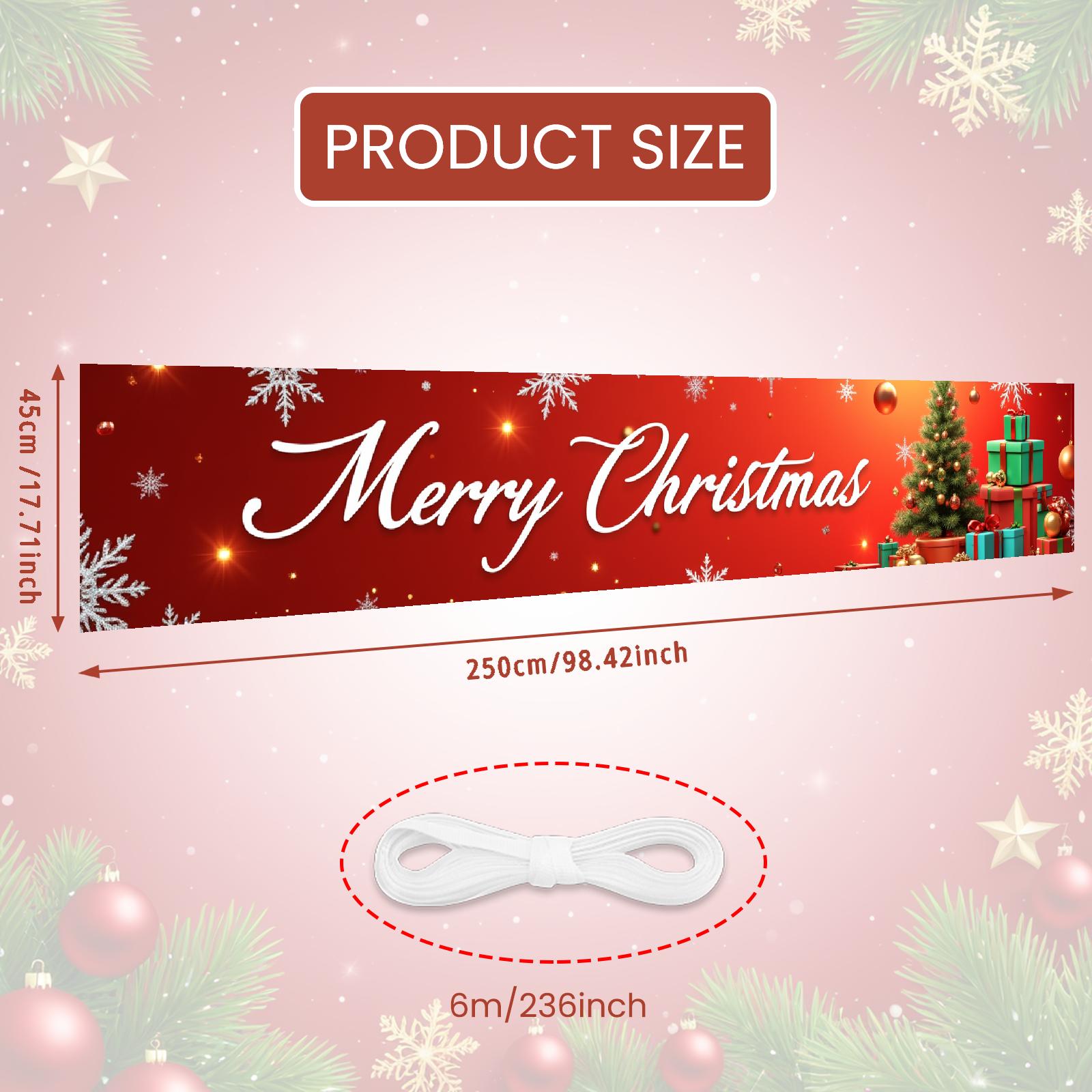 

Рождественское украшение Красный фон Праздничный баннер Сезонный баннер Привлекательный баннер для рождественской вечеринки Для домашнего декора