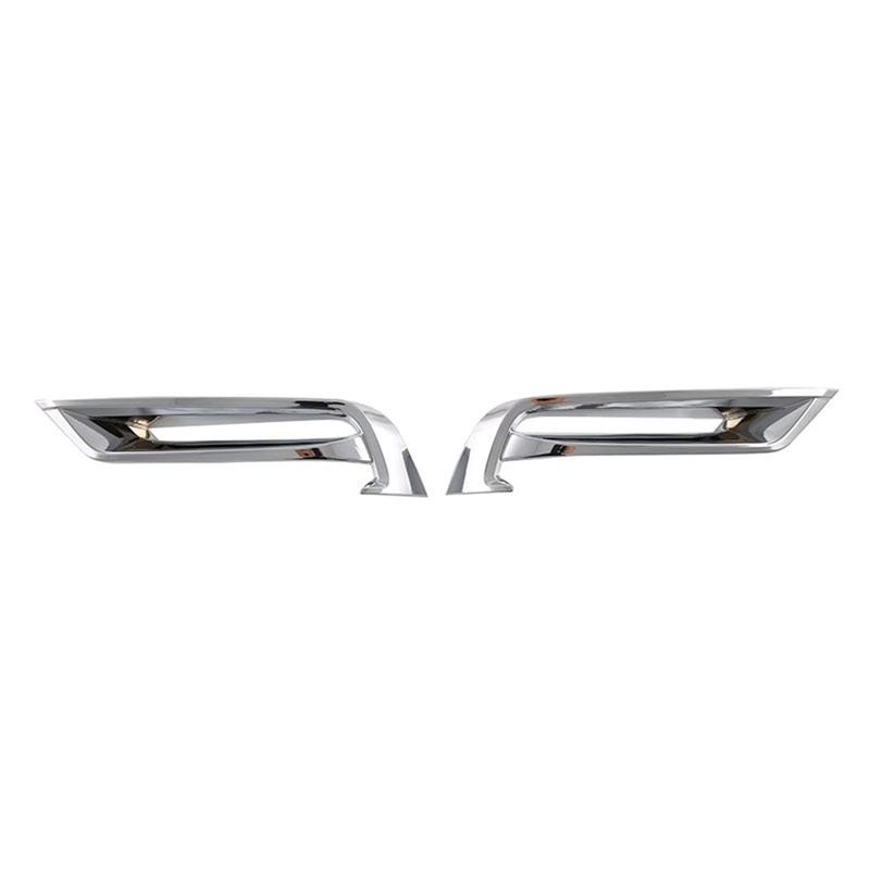 Car Chrome Silver Front Bumper Lower Cover Trim Fog Light Frame For Honda HRV HR-V