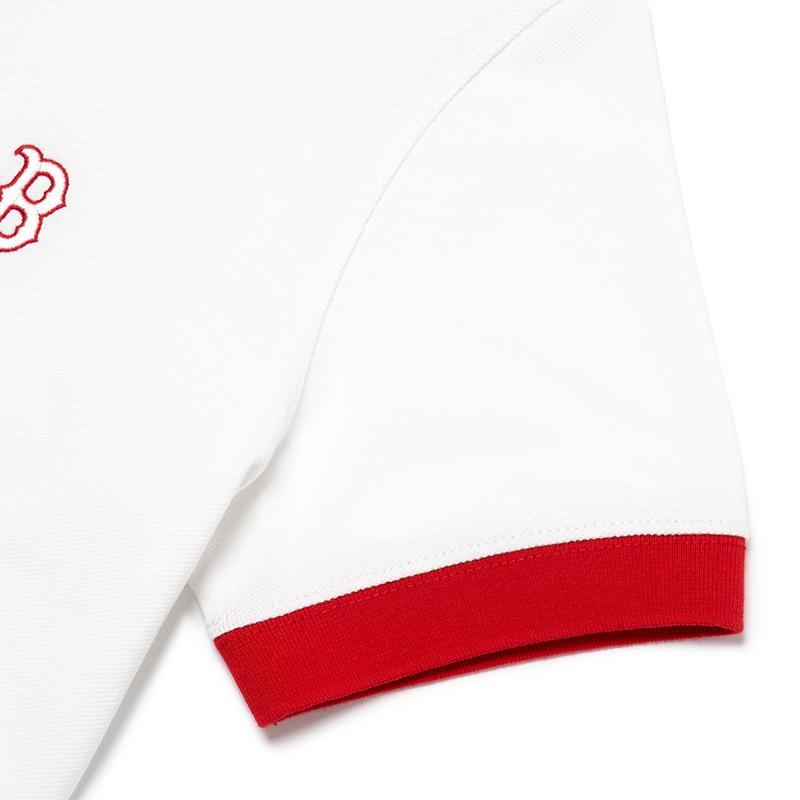 New MLB Polo Shirts Women's White 3FPQ03023-43RDS