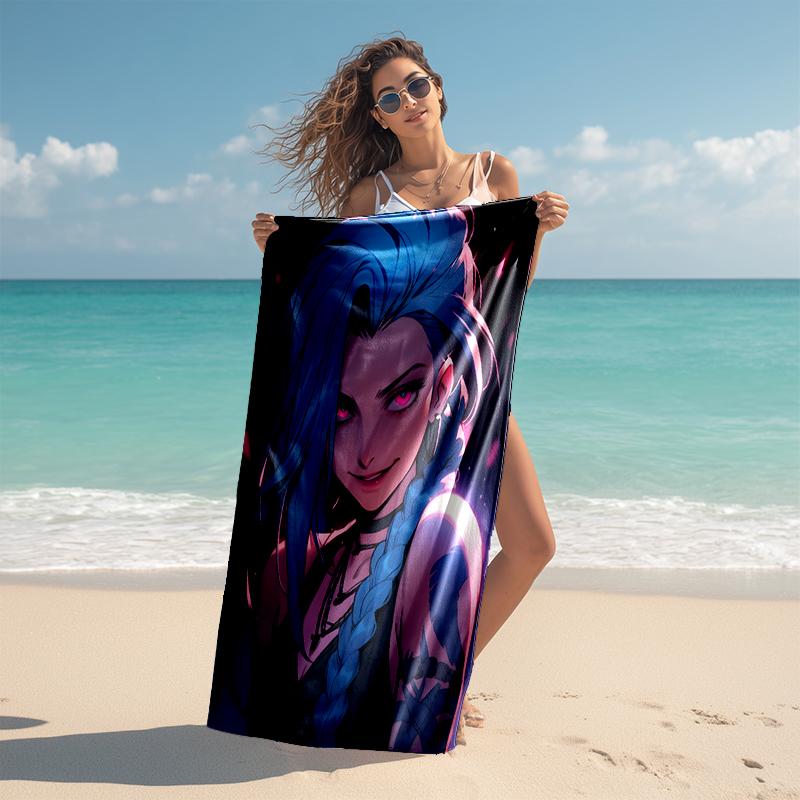 1pc Game Lol Beach Towel, Comfortable and Thick, and Swimming/Bath/Picnic/Camping Towel, Suitable for Seaside Beaches