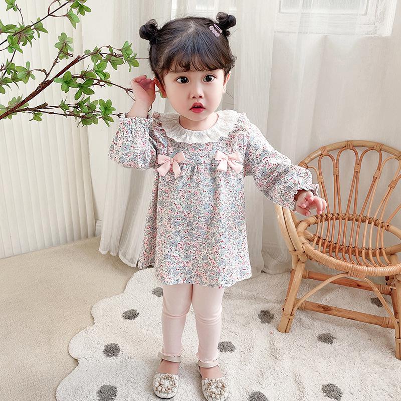 

Sweet Floral Two-Piece Set: Baby Girls Long Sleeve Outfit for Autumn/Spring 2025 Label 73