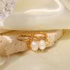 18k Natural Freshwater Pearl Star Pendant Hoop Earrings - Women's Fashion, Versatile, Gold-Plated Stainless Steel.