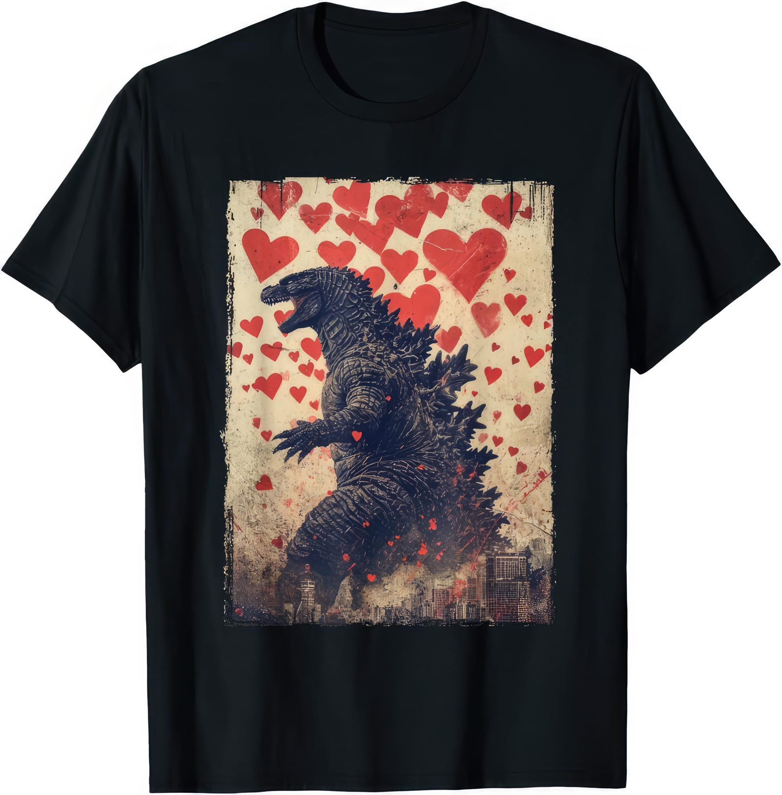 Valentine Kaiju T shirt: Vintage Anime Japenese Monster 2XL