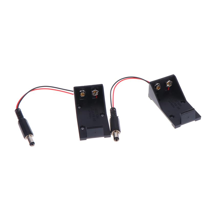 2PCS 9V Battery Clip Holder Case Box With Wire Leads DIY Interface DIY Interfac Accessories