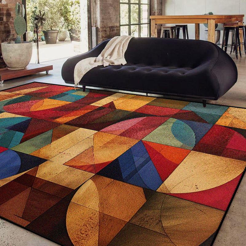 Moderne Geometrische Abstracte Vloerkleed voor Woonkamer Slaapkamer Groot Antislip Vloerkleed Wasbaar Huisdecoratie 80x120cm(31x46in) white