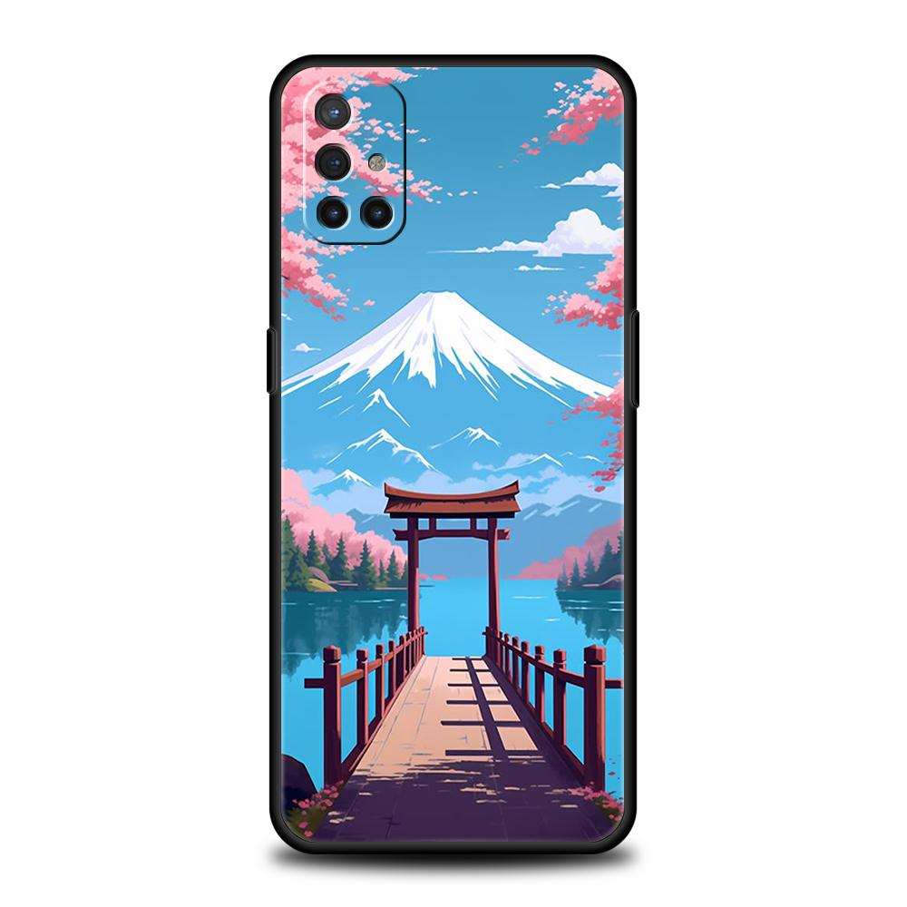 Phone Case For OnePlus 13 12 11 10 9 Pro 9T 13R 12R 10R 9R 9RT 10T 8T Nord 2T CE 3 5G N30 Cover Japan Mount Fuji Cherry blossom