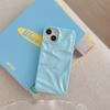 Niche style three-dimensional pleated shell is suitable for iPhone17Pro max Apple 16 mobile phone case 13/14 gentle blue.