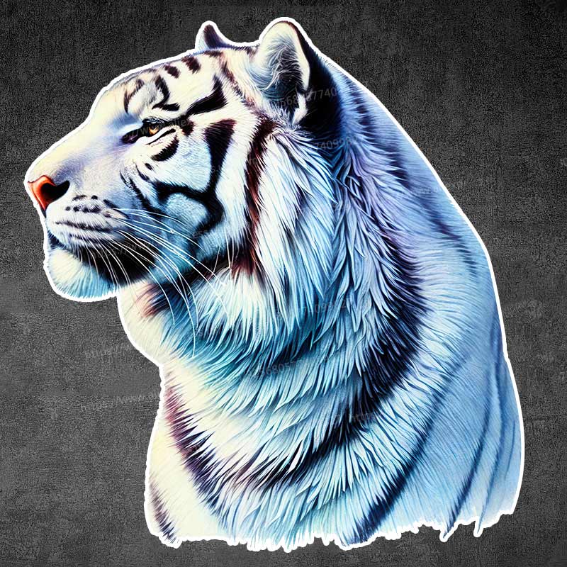 Majestic White Tiger Wildlife Art Car Sticker Waterproof Vinyl Decal On Bumper Rear Window Laptop Self-adhesive Decal Y168