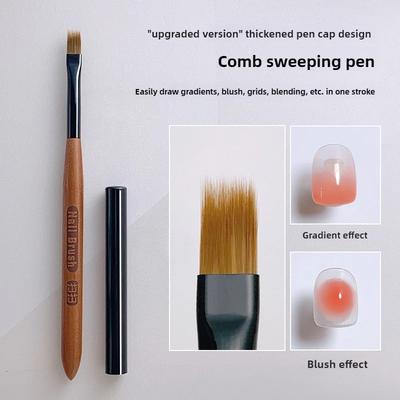 Gradient Nail Art Brush Acrylic Nail Ombre Pen DIY UV Gel Brushes Painting Drawing Flowers Nails Brush Manicure Tools